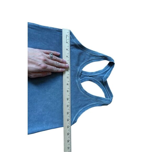 Lululemon Cool Racerback Tank size 6 Rib Washed Moon Blue Athletic - Picture 6 of 7